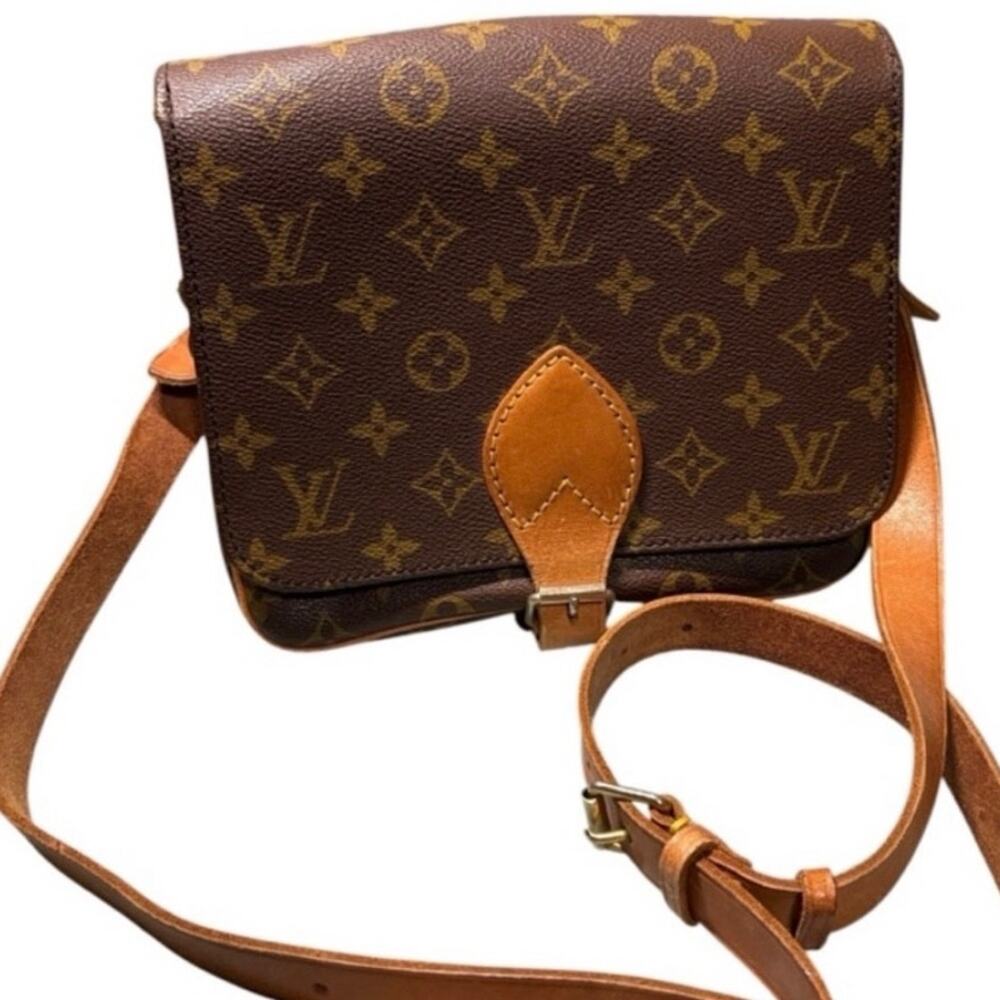 Louis Vuitton Monogram Cartouchiere MM Crossbody With COA